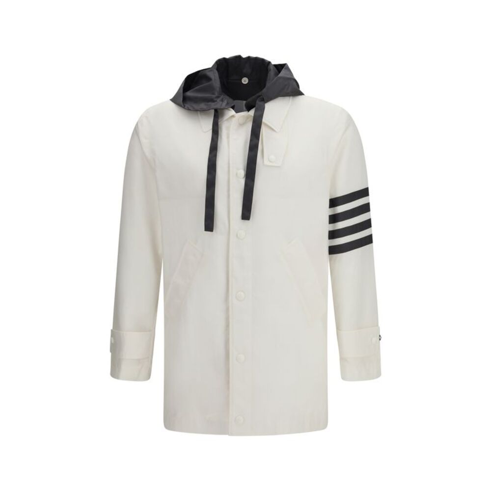 Thom Browne Men Unconstructed Hooded Bal Collar